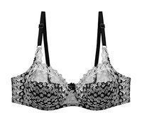 Kuxiadan Lace Bras for Women Sexy Womens Bras Ladies Floral Embroidered Bra Lace Underwired Non Padded Underwire Ultrathin Bra Sexy Lingerie Bralette Intimates Plus Size Transparent Mesh Underwire