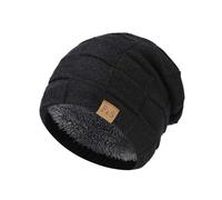 Kuxiadan Winter Hats for Women Fleece Lined,Chunky Cable Knit Hats Soft Thick Cute Knitted Cap for Cold Weather 1930s Black Gold Cowboy Hat Older Mens Gifts for Christmas