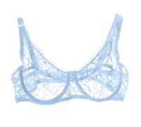 Kuxiadan Womenexy Bra Women's Floral Lace Bra Full Coverage See Through Bralettes Mesh Soft Bras Embroidered Unlined Non Padded Underwired Comfortable Daily Brassiere Everyday Bras UK