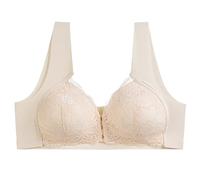 Kuxiadan Womens Front Fastening Bra Sexy Lace Bra Full Coverage Bras Plunge Push up Bra Wide Strap Comfortable Breathable Underwire Wireless Padded Underwire Everyday Bra Underwear
