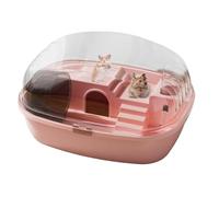 Kuxiptin Hamster Cage, Hamster Cage and Habitat - Clear Acrylic Hamster House - Hamster House for Gerbils, Mice and Other Small Animals, Includes Bottle