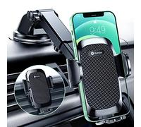 KUXIYAN Humixx Car Phone Holder, 3 in 1 Universal Phone Holder for Car Windscreen Dashboard Air Vent, Upgraded Double Release Button 360° Rotation Mount for All iPhone, Samsung, LG, One Plus, etc