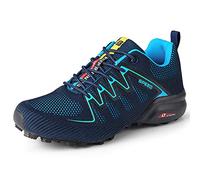 KUXUAN Cycling Shoes Men Peloton Shoe Road Bike Shoes Bike Mtb Shoes,Non-slip and Breathable Casual Shoes,Blue-45 EU