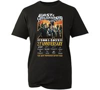 KuyAteYS Men's Fast and Furious 21st Anniversary T-Shirt Character Signatures Unisex Top S Black S