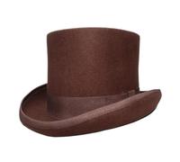 KUYCCSTRESI Magician Hat Classic Top Hat For Stage Shows Performance Formal Events Fancy Dress Accessory Theatre Show Headwear Christmas Party Attire Sleek Design(Brown_M)