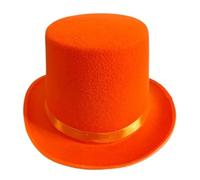 KUYCCSTRESI Magician Hat Classic Top Hat For Stage Shows Performance Formal Events Fancy Dress Accessory Theatre Show Headwear Christmas Party Attire Sleek Design(Orange 2pcs)