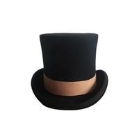 KUYCCSTRESI Magician Hat Classic Top Hat For Stage Shows Performance Formal Events Fancy Dress Accessory Theatre Show Headwear Christmas Party Attire Sleek Design(Red_L 59cm)