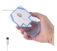 KUYHRF Transparent Colorful LED Wired Mouse - Stylish, Silent Clicks & Comfortable Ergonomics for Laptops and PCs (White)