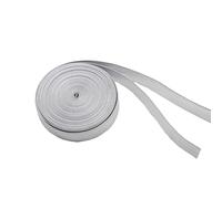 KUYLENT 5 Yard Width Fold Over PU Faux Leather Trim Tape for DIY Costume Home Decoration，15mm（5/8 Inch） (Silver Color)