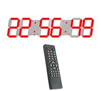KUYNMCS 27 Inch LED Digital Wall Clock, Auto Dimmer, Alarm, 8-Level Brightness, Calendar, Thermometer, For Industrial Warehouse Gym, With Remote Control(Red)