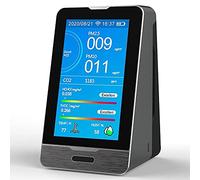 KUYNMCS CO2 Carbon Dioxide Monitor, Detect PM2.5/10/1.0 Micron Dust, Temperature Humidity Meter, Real Time Monitor, 3000mAh Battery, 4.3 Inch Screen