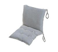 kuyouqi Thick Printed One-piece Chair Cushion with Ties, Square Seat Pad Back Cushion Soft Backrest Seat Cushions for Dining Sofa Office Study Garden (Stripe, 40 x 80 cm)