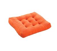 kuyouqi Thick Velvet Seat Pad Armchair Booster Cushion Soft Square Seating Cushion for Office Dining Garden Bedroom Floor (50 x 50 x 10 cm, Orange)