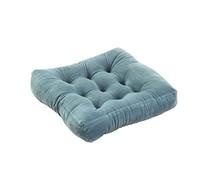 kuyouqi Thick Velvet Seat Pad Armchair Booster Cushion Soft Square Seating Cushion for Office Dining Garden Bedroom Floor (40 x 40 x 10 cm, Ice Blue)