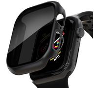 KUYUBMINYR 2 Pack Privacy Case for Apple Watch Screen Protector, Anti-Spy Tempered Glass Film Apple Watch Cover Hard PC Case Bumper for iWatch Series 11 Series 10 - Black/Black 42mm