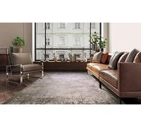 Kuza Border Modern Rug for Living Room Dining Bedroom Luxury Abstract Pattern Soft Silky Velvety Flatweave Rug Green Large 160x230 cm (5'3"x7'7")