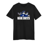 Kuzi Tees Chief Wiggum Eddie Funny T-Shirt Polices Bad Boys Cartoon Black Extra 4XL T-Shirt