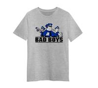 Kuzi Tees Chief Wiggum Eddie Funny T-Shirt Polices Bad Boys Cartoon Grey 4XL Large T-Shirt