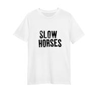 Kuzi Tees Slow Horses T-Shirt Unisex London TV Drama White Large T-Shirt