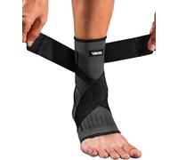 Kuzimua 2 Pack Ankle Support Brace, Adjustable Ankle Brace Wrap Strap for Sprained Ankle, Achilles Tendonitis, Ligament Damage, Plantar Fasciitis, Sports, Foot Support (2x Black, XL)