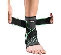 Kuzimua 2 Pack Ankle Support Brace, Adjustable Ankle Brace Wrap Strap for Sprained Ankle, Achilles Tendonitis, Ligament Damage, Plantar Fasciitis, Sports, Foot Support (2x Green, XL)