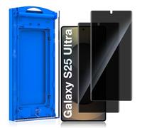 KUZOOM 2 Pack Privacy Screen Protector for Samsung Galaxy S25 Ultra, Anti-Spy Private Protective Film, 100% Fingerprint Unlock, 9h+ Tempered Glass, Automatic Dust Removal, Military-Grade Protection