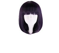 kuzu no honkai Cosplay Wig Short Dark Purple Bob Hair Yasuraoka Hanabi Heat Resistant Synthetic Halloween Costume Woman Wigs