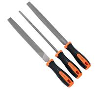 KUZURYU 3 Piece Metal File Set Including Flat/Half Round/Round T12 High Carbon Steel Files, 8" Rasp Set for Repair, Workshop and Industrial Use