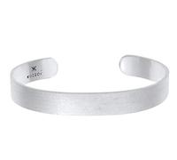 Kuzzoi Buddha Mens 10mm Silver Bangle Open Handmade 925 Silver