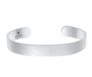 Kuzzoi Buddha Mens 10mm Silver Bangle Open Handmade 925 Silver