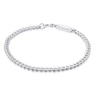 Kuzzoi Buddha Men's Sterling Silver Bracelet, Handmade with Spring Ring, 5 mm Wide, 10 g