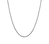 Kuzzoi Men Necklace 925 Silver Oxidised Round Rope Chain 2 mm 55 cm Solid