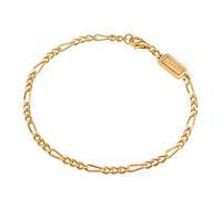 Kuzzoi Silver Bracelet Gold for Men Handmade Figaro Bracelet Made of Real