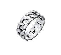 Kuzzoi Solid M.Ring Oxidised Black Tank Design 925 Sterling Silver Band