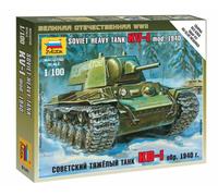 Kv-1 Soviet Heavy Tank 1940 Plastic Kit 1:100 Model Zvezda