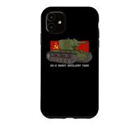 KV-2 Heavy Russian Tank WW2 Soviet Russia Flag Case for iPhone 11