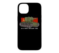 KV-2 Heavy Russian Tank WW2 Soviet Russia Flag Case for iPhone 14 Plus