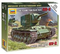 Kv-2 Heavy Soviet Tank 1:100 Plastic Model Kit ZVEZDA