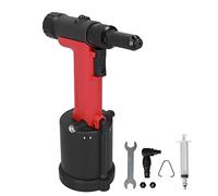 KV - 4000M Air Riveter, Pneumatic Riveting Tool with Rotation Type Universal Joint, Industrial Grade Rivet Puller for Aluminum Iron Stainless Steel Nails 3.2-4.8mm Capacity, Wide