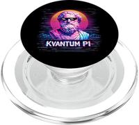 Kvantum Pi Retro 80s Synthwave Greek Philosopher Math Pi Day PopSockets PopGrip for MagSafe