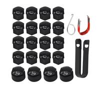 KVBUCC 1 Set of 17mm Car Wheel Nut Cover Set, Locking Wheel Nut Removal Tool, Wheel Nut Protective Cover, Suitable for Most Car Accessories (Black)