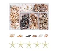KVBUCC 105 Seashell Decorations, Spiral Shells, Starfish Decorations, Fish Tank and Vase Fillers, Craft Decorations, Furniture Decorations, DIY Decorations, Suitable for Beach Theme Parties