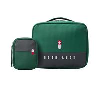 KVBUCC 2 Piece Medicine Bag First Aid Kit, Large Capacity Medicine Storage Bag, Portable Medicine Storage Bag, Travel First Aid Kit (Green)