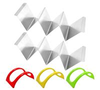 KVBUCC 2 Piece Pancake Rack with 3 Piece Burrito Rack, Stainless Steel Pancake Rack, W Shaped Wavy Sandwich Rack, Taco Holder, Hot Dog Holder