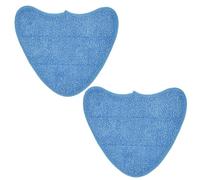 KVBUCC 2 Pieces Blue Steam Mop Pads, Mop Replacement Pads, Microfiber Mop Pads, Triangle Mop Pads, Steam Mop Compatible Cleaning Pads, Microfiber Cleaning Pads