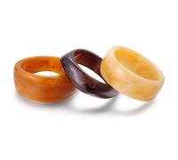 Kvekstio Chunky Resin Bangle Set for Women - 3 Pack Irregular Wide Acrylic Marble Bracelets, Bold Statement Jewelry for Boho Retro Style, Minimalist Stackable Brown Accessories for Mom Wife Daughter