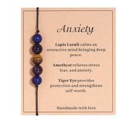 Kvekstio Crystal Bracelet for Women, Good Luck Gift, Self Love, Uplifting Daily Remind Gift, Relief Stress Anxiety Recovery Gift, M, Crystal Nylon, no gemstone