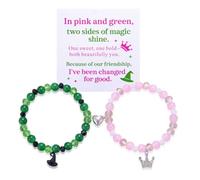 Kvekstio Witch Bracelet Set, Wicked-Themed Magical Friendship Bracelet for Best Friends Sisters BFF, Women's Witch Lover Gift, M, Alloy, no gemstone