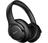 KVIDIO Bluetooth Headphones Over Ear, 55 Hours Playtime Wireless Headphones with Microphone, Foldable Lightweight Headset with Deep Bass,HiFi Stereo Sound for Travel Work PC Cellphone (Black)
