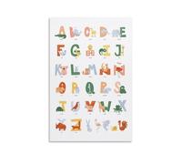 KVIINKD Spanish ABC Poster Living Bed Room Decor Modern Aesthetic Wall Art Posters Gift For Friend Unframe-style 16x24inch(40x60cm)